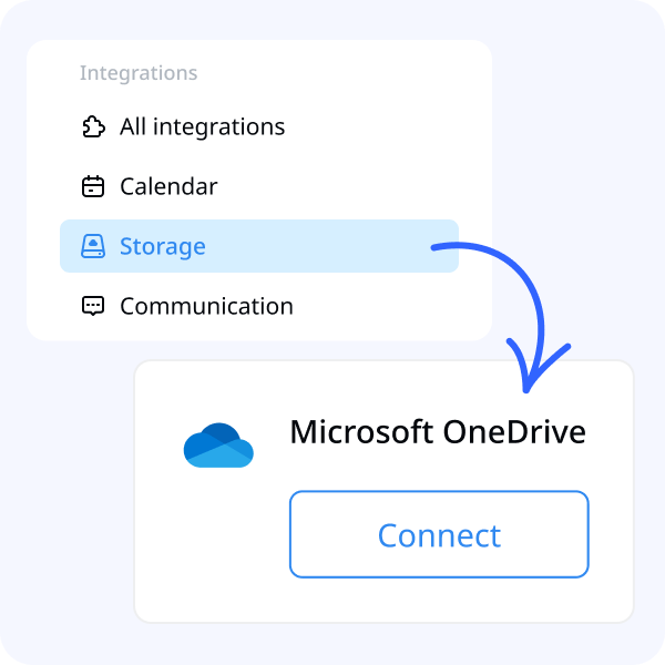 connect Microsoft OneDrive